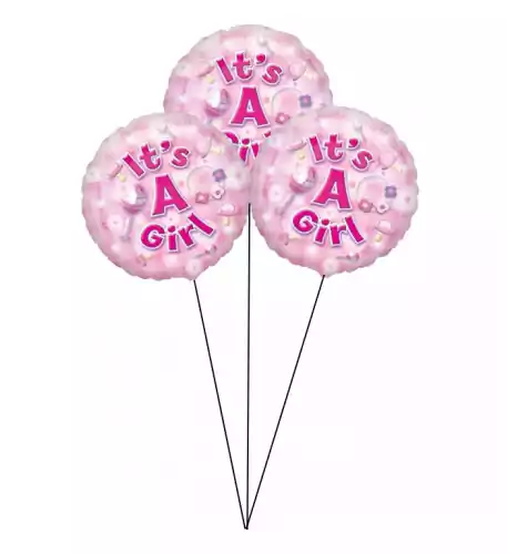 It's A Girl Sweet Balloon(Bunch Of Three)