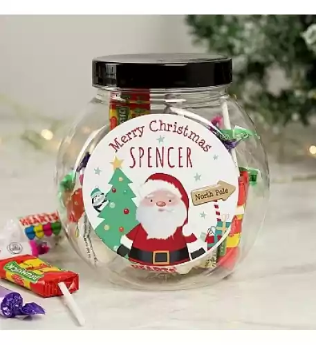 PERSONALISED SANTA SWEET JAR
