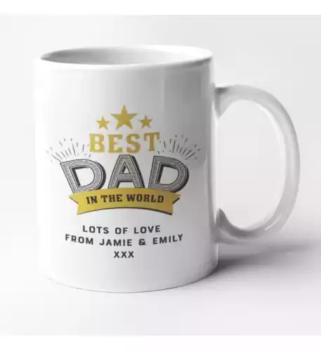 Personalised Best Dad In The World Mug