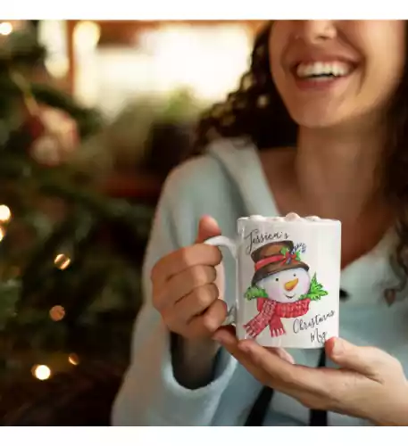 Personalised Snowman Mug