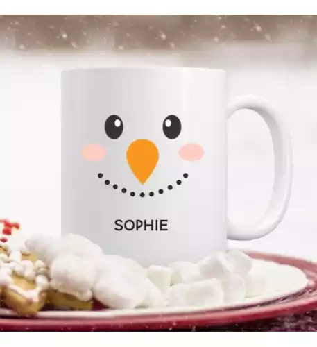 Personalised Festive Snowman Mug