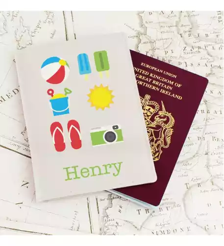 Personalised Bright Travel Passport Holder