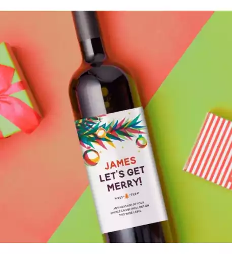 Christmas Wine Gifts - Let's Get Merry