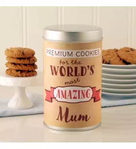 Personalised Premium Cookies Tin with a Dozen Cookies