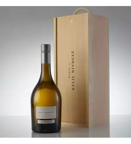 A Kylie Minogue Chardonnay in a Wooden Gift Box